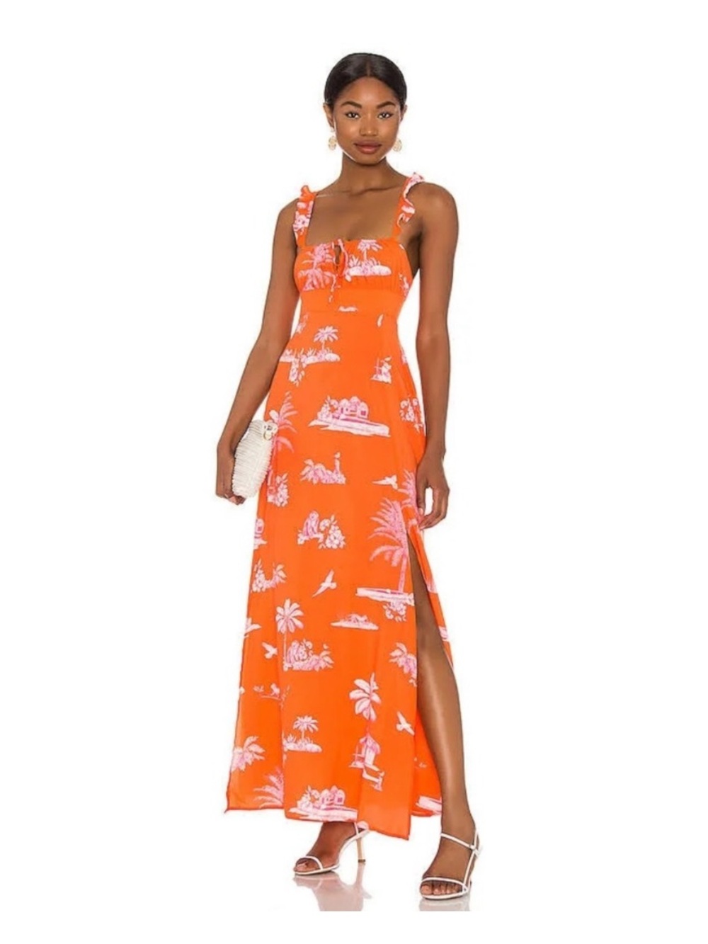 Agua Bendita x REVOLVE Menina Dress in Orange La Plage